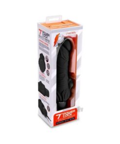 Pc Realistic Vibe W/clit Stim 7 Black