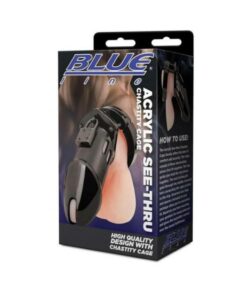 Acrylic See Thru Chastity Cage Black