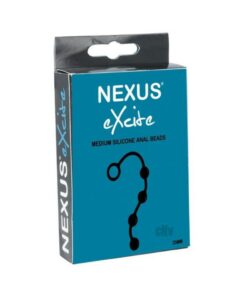 Nexus Excite Anal Beads Silicone Medium Black