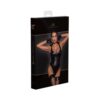 Noir Handmade Powerwetlook Bodysuit With High-cut Bottom Hem L