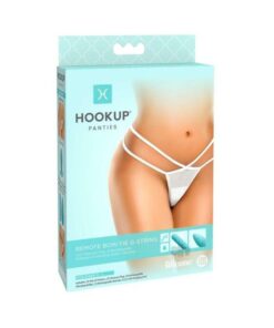 Hookup Remote Bow-tie G-string White Fits Size S-l