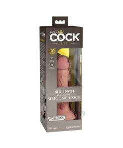 King Cock Elite Silicone Dual-density Cock 6 In. Light