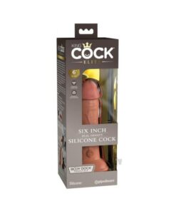 King Cock Elite Silicone Dual-density Cock 6 In. Tan