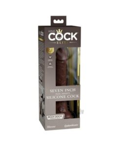 King Cock Elite Silicone Dual-density Cock 7 In. Brown