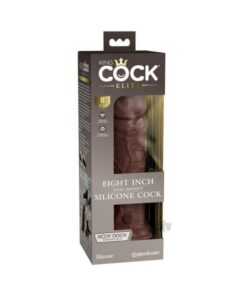 King Cock Elite Silicone Dual-density Cock 8 In. Brown