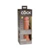 King Cock Elite Vibrating Silicone Dual-density Cock 8 In. Tan