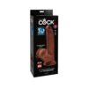 King Cock Plus 8 In. Triple Density Cock With Swinging Balls Brown