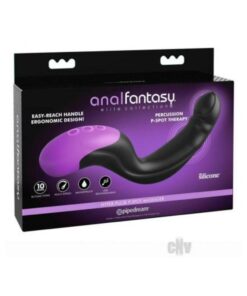 Anal Fantasy Elite Auto-throb Inflatable Vibrating Plug Black