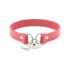 Ple'sur Pvc Collar With Heart Lock & Key Red