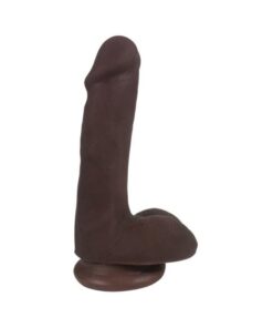 Easy Riders 6" Slim Bioskin Dildo & Balls Chocolate