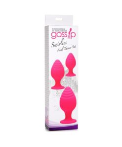 Gossip Swirlies Anal Plug Trio Set Silicone Magenta