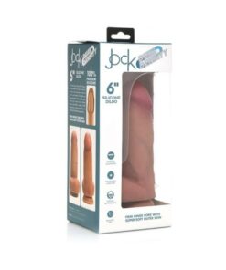 Jock Dual Density Silicone Dildo With Balls 6in Light