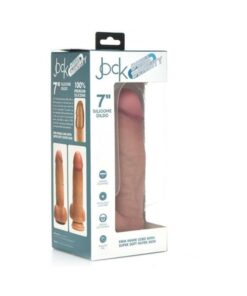 Jock Dual Density Silicone Dildo With Balls 7in Light