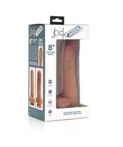 Jock Dual Density Silicone Dildo With Balls 8in Light