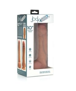 Jock Light Dual Density Silicone Dildo With Balls - 10 Inch