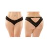 Dahlia Cheeky Hipster Panty With Lace Trim And Keyhole Cutout 6-pack Q/s Black