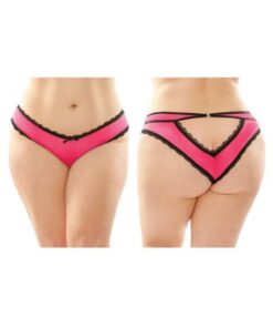 Dahlia Cheeky Hipster Panty With Lace Trim And Keyhole Cutout 6-pack Q/s Pink