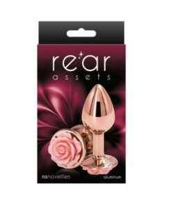 Rear Assets Rose Anal Plug - Small - Pink