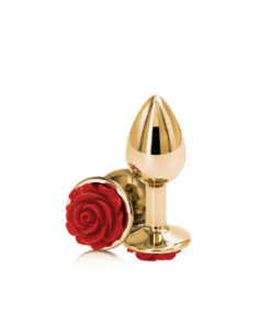 Rear Assets Rose Anal Plug - Small - Red