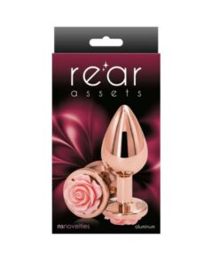 Rear Assets Rose Anal Plug - Medium - Pink