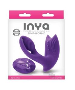 Inya Bump-n-grind Rechargeable Warming Dual Stimulator - Purple