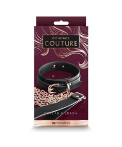 Bondage Couture Collar and Leash Black