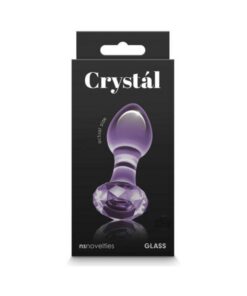 Crystal Gem Glass Anal Plug Purple