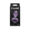 Crystal Heart Glass Anal Plug Purple