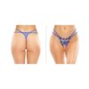 Aster Crotchless Strappy Flower Pearl Thong Royal L/xl