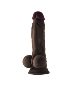 Shaft Model A Liquid Silicone Dong With Balls 7.5 In. Mahogany