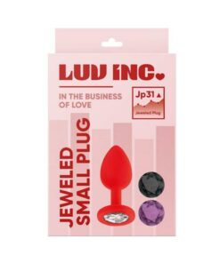 Luv Inc Jp31 Jeweled Small Plug With 3 Stones Red