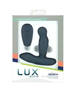 Lux Active Revolve 4.5 In. Rotating And Vibrating Silicone Massager Black