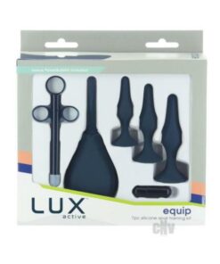 Lux Active Equip 7-piece Anal Training Kit Silicone Black