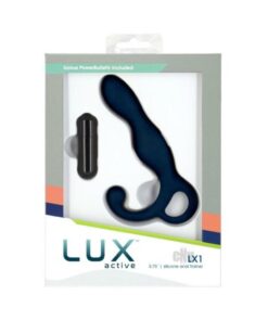 Lux Active Lx1 5.75 In. Anal Trainer Silicone With Power Bullet Dark Blue