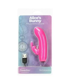 Alices Bunny Rechargeable Bullet With Removable Rabbit Sleeve Pink