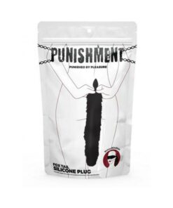 Punishment Fox Tail Butt Plug - Black