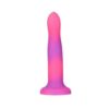 Rave Addiction 8in Glow In The Dark Dildo Pink/purple
