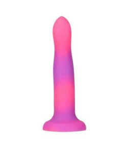 Rave Addiction 8in Glow In The Dark Dildo Pink/purple