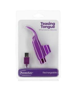 Powerbullet Teasing Tongue With Mini Rechargeable Bullet 2.5 In. Purple