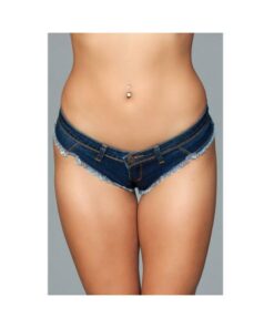 Buns Out Cheeky Shorts Blue Small