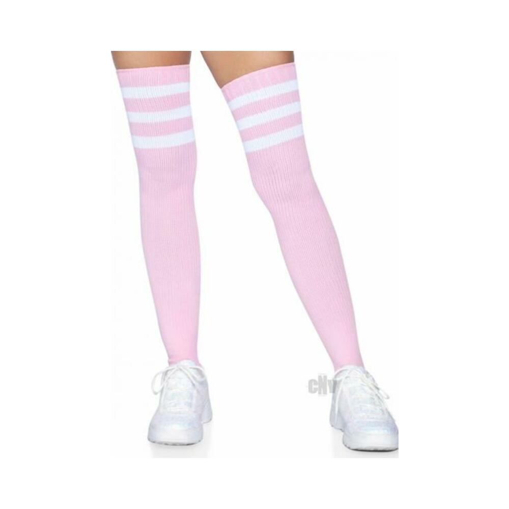 Athlete Thigh Hi 3 Stripe Top Os Lt Pnk