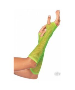 Triangle Net Fingerless Gloves Os Grn