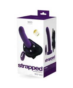 Vedo Strapped Rechargeable Vibrating Strap-on Deep Purple