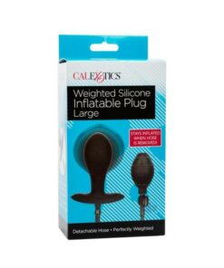 Weighted Silicone Inflate Plug Lg Black