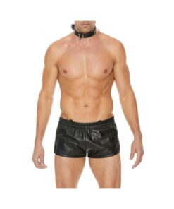 Premium Leather Bondage Collar - Black