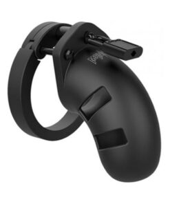 Man Cage Model 16 - Chastity - 3.5" - Silicone Cock Cage - Black