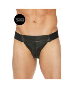 Ouch Jock Front Zip Black S/m