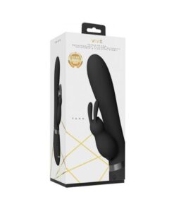Vive - Taka Rechargeable Auto-inflatable Triple-motor Silicone Rabbit - Black