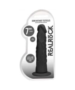 Real Rock Realistic Dildo - 7" - 17 Cm - Chocolate