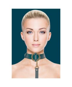 Ouch Halo Collar With Leash Green